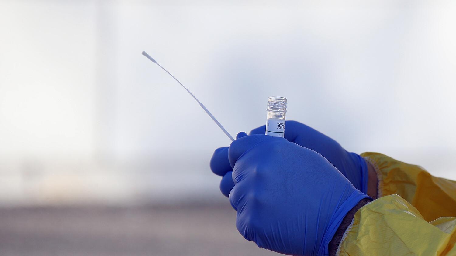 A swab test for coronavirus.