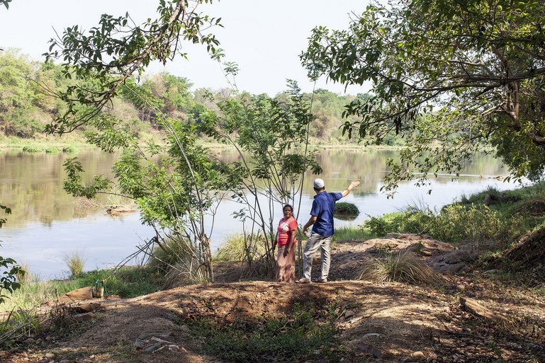 Upul in front of the Mahaweli river