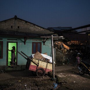 A slum area in Depok, West Java. 